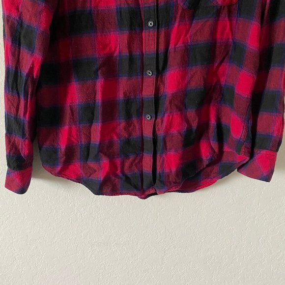 Rails Womens Shirt Plaid Size S Milo Black Cherry Violet Long Sleeve Casual Top - Picture 5 of 12